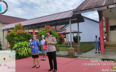 Upacara Bendera Dalam Rangka Memperingati Hari Kesaktian Pancasila dan Sosialisasi Kampung Bebas  Narkoba Oleh Binaan Satresnarkoba Polres Minahasa